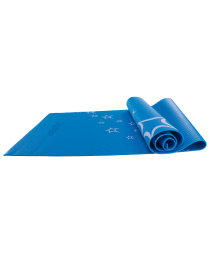 Коврик для йоги FM-102, PVC, 173x61x0,3 см, с рисунком, синий, фото 1