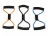 Набор из трех 8-образных эспандеров, натуральный латекс