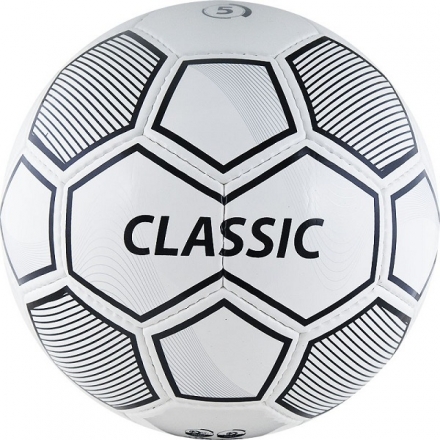 Мяч футбольный Classic р 5 любительский, синт.кожа, руч.сшивка Бело-черный, фото 1