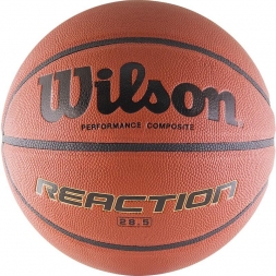 Мяч баскетбольный WILSON Reaction, размер 6, синт. кожа (полиуретан), бутиловая камера, коричневый