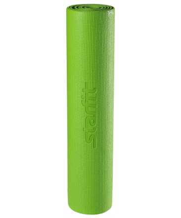 Коврик для йоги FM-102, PVC, 173x61x0,3 см, с рисунком, зеленый, фото 2