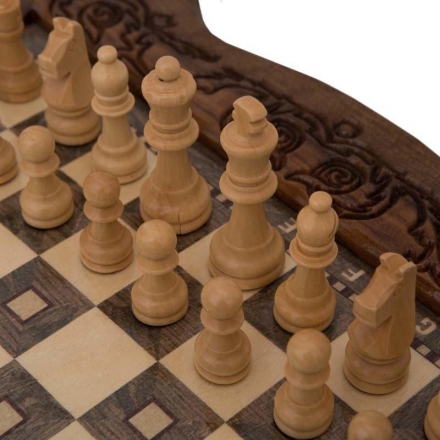 Шахматы резные в ларце 40 с ящиками, Avetyan, фото 3
