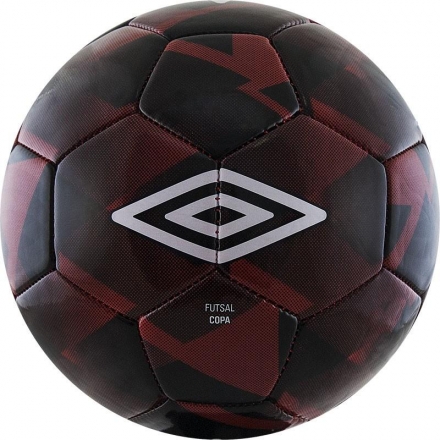 Мяч футзальный любительский &quot;UMBRO Futsal Copa&quot;,р.4, бордово-черно-белый, фото 1
