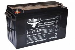 Тяговый гелевый аккумулятор RuTrike 6-EVF-120 (12V120A/H C3), фото 1