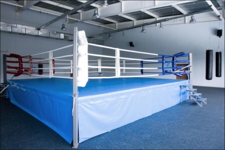 Ринг боксерский на помосте 4х4х1м (помост 5х5х1м), фото 1