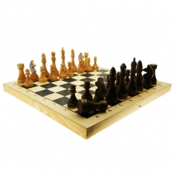 Шахматы Гроссмейстерские деревянные фигуры с доской 400х200мм