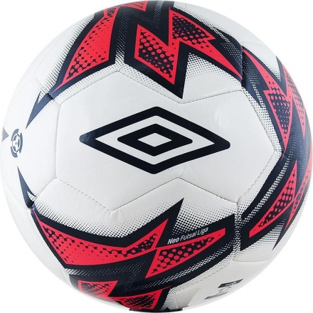Мяч футзальный любительский &quot;UMBRO Neo Futsal Liga&quot;, р.4, бело-красно-черный, фото 1