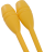 Булавы для художественной гимнастики У904, 45 см, желтый