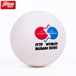 Мяч для наст. тенниса DHS 3*** Busan, арт. DJ40W, диам.40+, пластик, ITTF Appr., упак. 6 шт, белый, фото 2