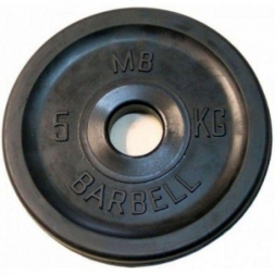 Диск BARBELL Евро-классик обрезиненный черный, 5 кг.