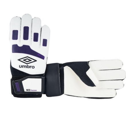 Перчатки вратарские тренировочные &quot;Umbro Neo Precision Glove&quot;, р.11, бело-черно-фиолетовый, фото 1