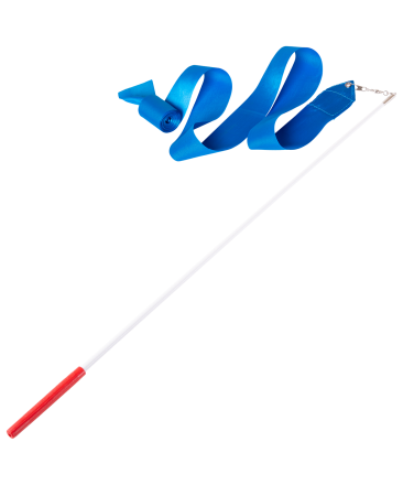 Лента для художественной гимнастики RGR-201 4м, с палочкой 46 см, голубой, фото 1