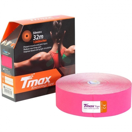 Тейп кинезиологический Tmax 32m Extra Sticky Pink (5 см x 32 м), арт. 423235, розовый, фото 1