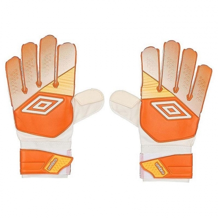 Перчатки вратарские тренировочные &quot;Umbro Velocita Club Glove&quot;, р.10, бело-оранжево-желтые, фото 1