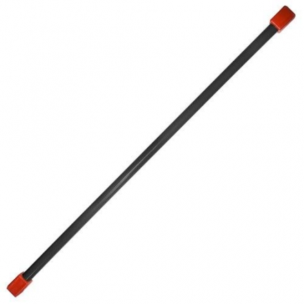 Палка гимнастическая (бодибар), арт.MR-B08, вес 8кг, дл. 123 см,  стальная труба, черный, фото 1