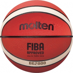 Мяч баск. &quot;MOLTEN B6G2000&quot; р.6, FIBA Appr Level III, 12панелей, резина, бут.кам,нейл.корд,ор-беж-чер