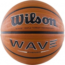 Мяч баскетбольный &quot;WILSON Wave Phenom&quot;, размер 7, резина, бутиловая камера, коричневый, фото 1