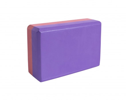 Блок для йоги бордовый-фиолетовый, фото 1