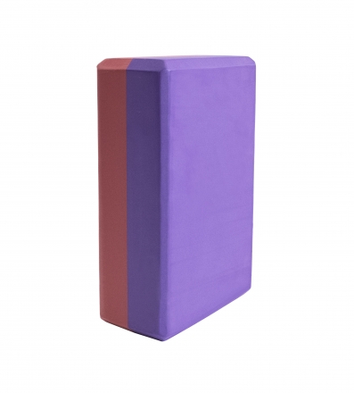 Блок для йоги бордовый-фиолетовый, фото 2