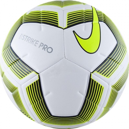 Мяч футбольный любительский &quot;NIKE Strike Pro TM&quot;, р.4, белый-черный-салатовый, фото 1
