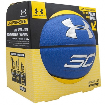 Мяч баскетбольный &quot;Under Armour Curry Composite&quot; р.7, желто-сине-серебристый, фото 2
