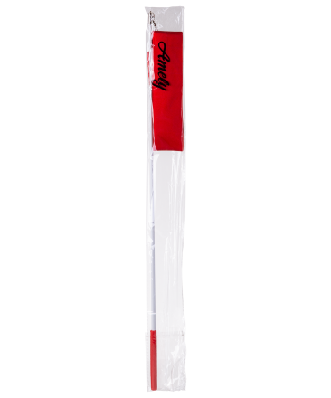 Лента для художественной гимнастики AGR-201 4м, с палочкой 46 см, красный, фото 4