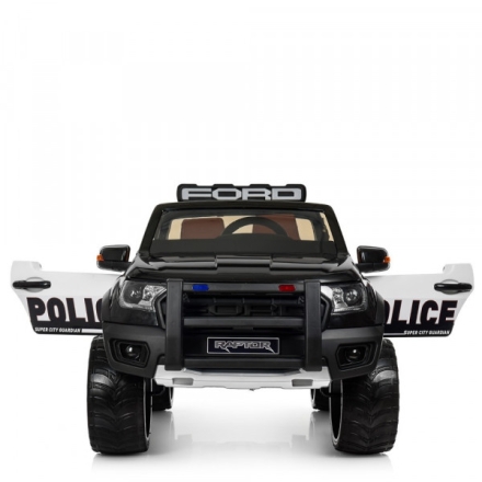 Детский электромобиль Ford Ranger Raptor Police с мигалками - DK-F150RP-BLACK-PAINT, фото 8