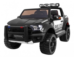 Детский электромобиль Ford Ranger Raptor Police с мигалками - DK-F150RP-BLACK-PAINT, фото 1
