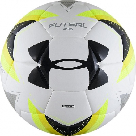 Мяч футзальный тренировочный &quot;Under Armour Futsal 495&quot;, р.4, бело-желто-серо-черный, фото 1