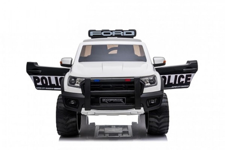 Детский электромобиль Ford Ranger Raptor Police с мигалками - DK-F150RP-WHITE, фото 6
