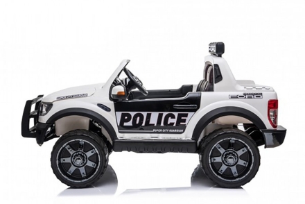 Детский электромобиль Ford Ranger Raptor Police с мигалками - DK-F150RP-WHITE, фото 4