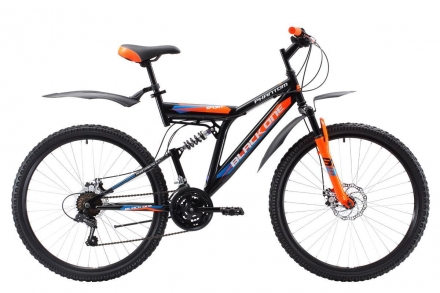 Велосипед Black One Phantom FS 26 D чёрный/оранжевый/голубой 16&quot;, фото 1