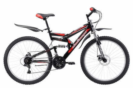 Велосипед Challenger Genesis Lux FS 26 D черно-красный 16&#039;&#039;, фото 1
