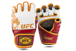 (UFC Premium True Thai Перчатки MMA красные/белые - размер S)