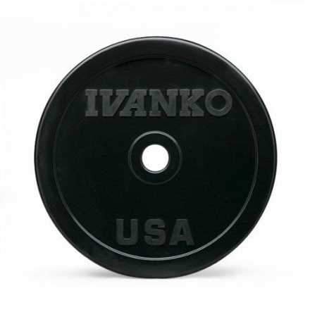 Бампированный обрезиненный диск IVANKO OBP-10KG (10 кг), фото 1