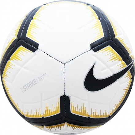 Мяч футбольный любительский &quot;NIKE Strike&quot;, р.4, бело-черно-золотистый, фото 1