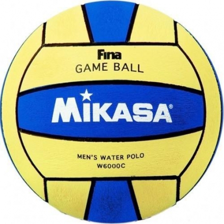 Мяч для водного поло профессиональный &quot;MIKASA&quot; FINA Approved, резина, размер мужской, желто-синий, фото 1