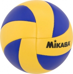 Мяч вол. сув. &quot;MIKASA MVA1.5&quot;, р.1, диам. 15 см синт. кожа (ПВХ),маш.сш,сине-желтый