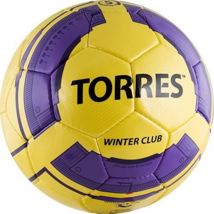 Мяч футбольный &quot;TORRES Winter Club YELLOW&quot;, размер 5, фото 1