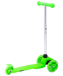 Самокат 3-колесный Zippy 3D, 120/80 мм, зеленый, фото 2