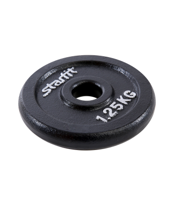 Диск чугунный BB-204 1,25 кг, d=26 мм, черный, фото 1