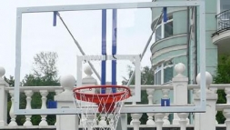 Щит баскетбольный игровой цельный из оргстекла 15 мм на металлической раме, 1800х1050,  шт., фото 2