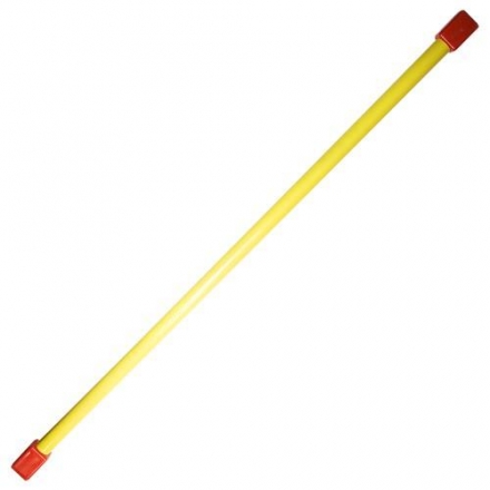 Палка гимнастическая (бодибар), арт.MR-B02, вес 2кг, дл. 120 см,  стальная труба, желтый, фото 1