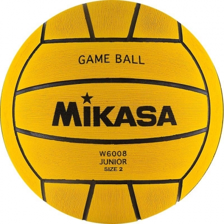 Мяч для водного поло &quot;MIKASA&quot; тренировочный, Junior, размер 2, дл. окр. 58-60см, желто-черный, фото 1