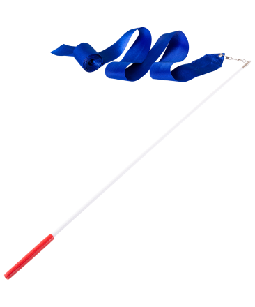 Лента для художественной гимнастики AGR-201 4м, с палочкой 46 см, синий, фото 1