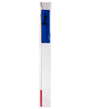 Лента для художественной гимнастики AGR-201 4м, с палочкой 46 см, синий, фото 4