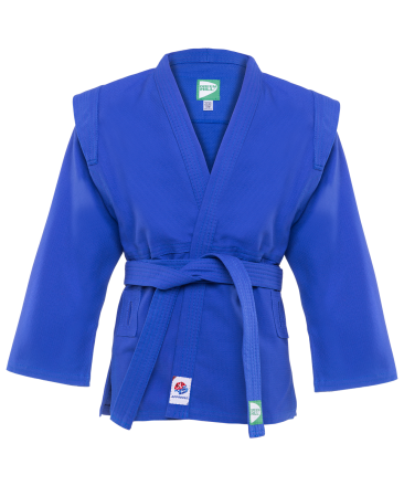 Куртка для самбо JS-303, синяя, р.4/170, фото 1