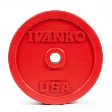 Бампированный обрезиненный диск IVANKO OBP-25KG (25 кг), фото 1