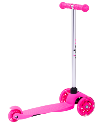 Самокат 3-колесный Zippy 3D, 120/80 мм, розовый, фото 1