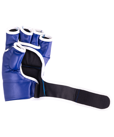 Перчатки для ММА MMR-0027, кожзам, синий, фото 4